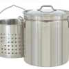 44-Qt. Stainless Stockpot With Lid, Basket