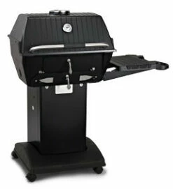 Broilmaster C3 Independence Charcoal Grill On Black Cart/Base, 1 Side Shelf