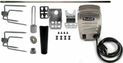 Universal 37" X 5/16" Stainless Rotisserie Spit Kit W/ Electric Motor