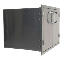 30" Fully Enclosed Pantry W Double Doors, Low Profile