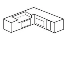 Made To Order Custom Unfinished 4' X 6' L Shaped Outdoor Kitchen Island
