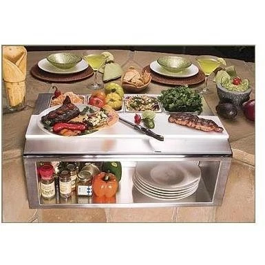 Alfresco Built-in Plating And Garnish Center W Food Pans 1 Alfresco Built-in Plating And Garnish Center W Food Pans