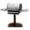 MHP THRG2 Hybrid Propane Grill W/ SearMagic Grids On In-Ground Post