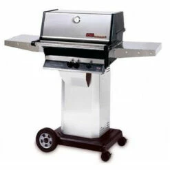 MHP TJK2-P Propane Grill W/ Stainless Grids On Stainless Steel Cart